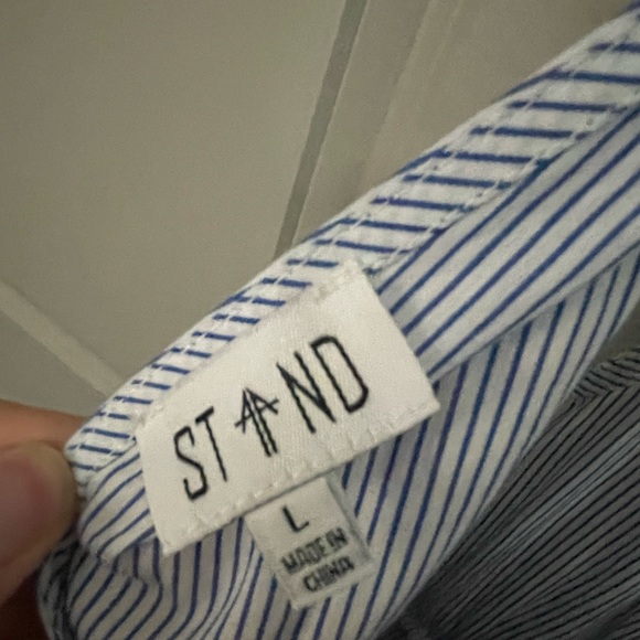 NWT Blue Stripe Tiered Midi Dress - Picture 6 of 12